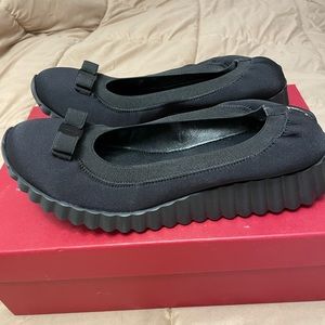 Salvatore Ferragamo Black Dolly Flats